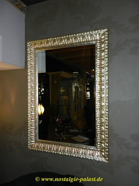 Spiegel Wandspiegel 1,10 m Silber