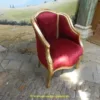 Sessel Rot-Gold Barockstil
