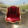 Sessel Rot-Gold Barockstil