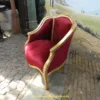 Sessel Rot-Gold Barockstil