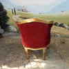 Sessel Rot-Gold Barockstil