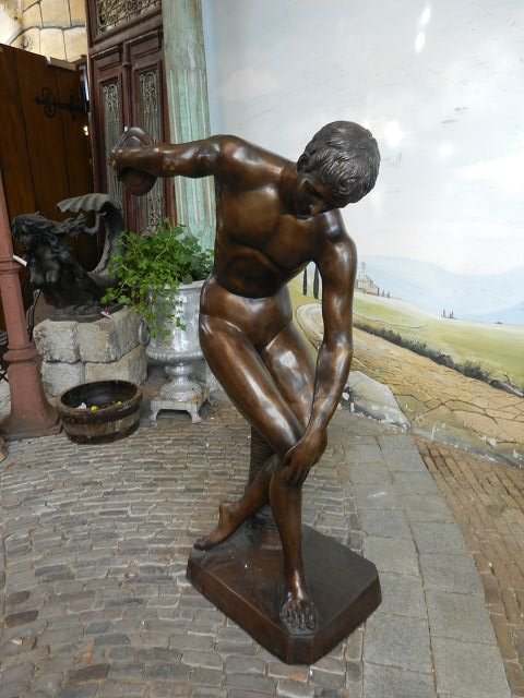Skulptur Diskobolus Bronze 1,60 m