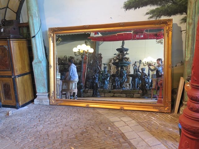Spiegel Wandspiegel Barock Gold 2,80 m x 1,90 m