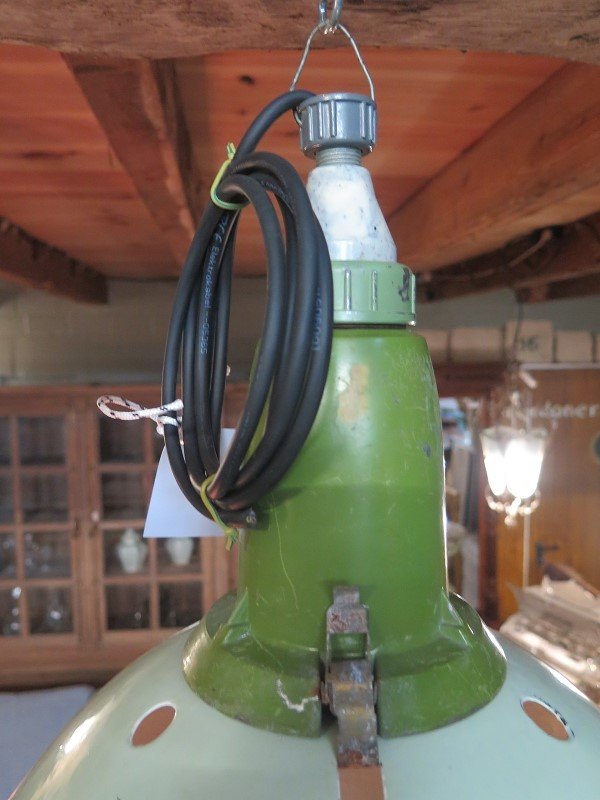 Industrielampe Hellgrün-Weiß Ø 0,45 m