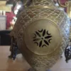 Kaminuhr mit Kerzenständer Frankreich 1850 Messing