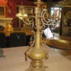 Kaminuhr mit Kerzenständer Frankreich 1850 Messing
