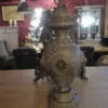 Kaminuhr mit Kerzenständer Frankreich 1850 Messing