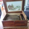 Spieluhr Biedermeier 1860 Mahagoni
