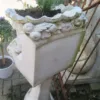 Blumenkübel auf Säule Muschel Steingut 1,15 m