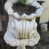Blumenkübel auf Säule Muschel Steingut 1,15 m