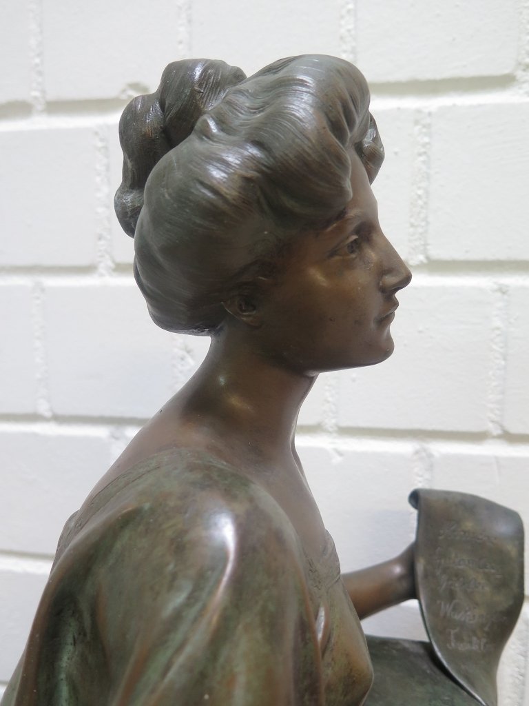Skulptur Dekoration Frau Bronze 0,72 m