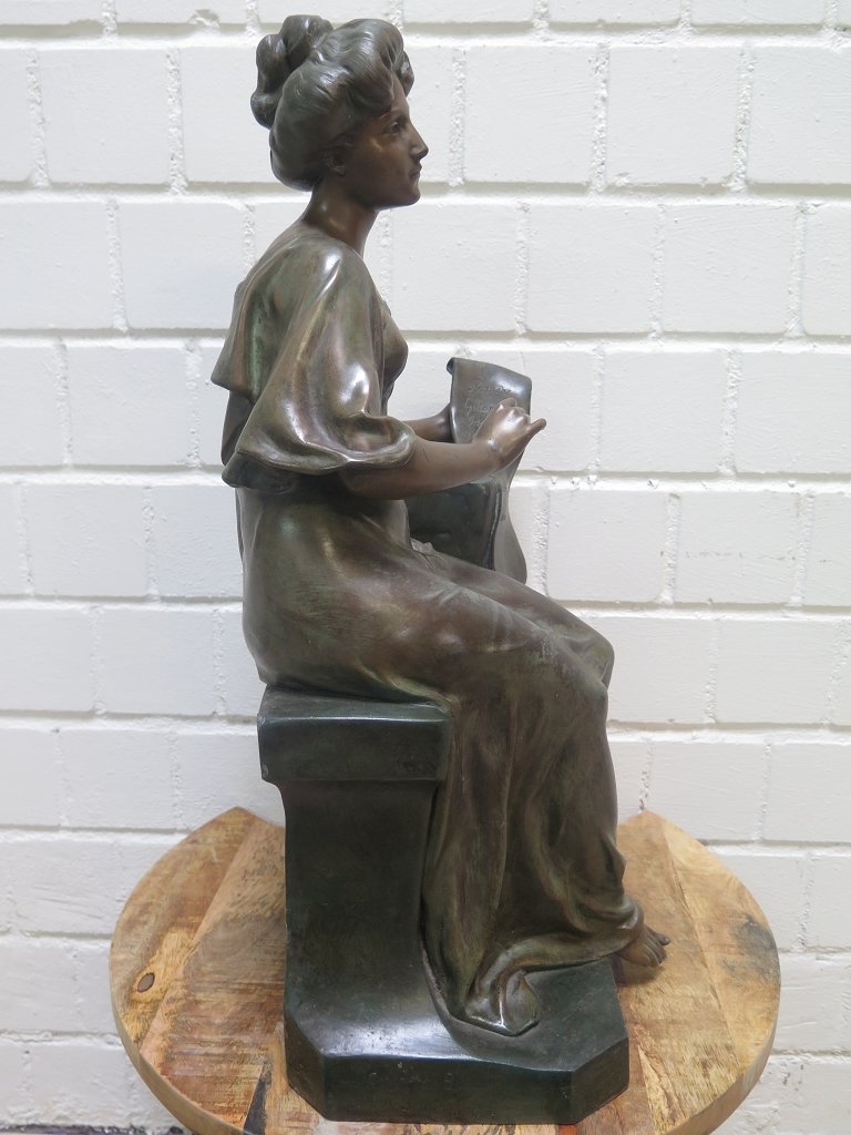 Skulptur Dekoration Frau Bronze 0,72 m