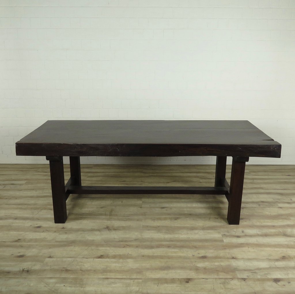 Tisch Esstisch Teakholz Baumstamm 2,21 m x 0,96 m