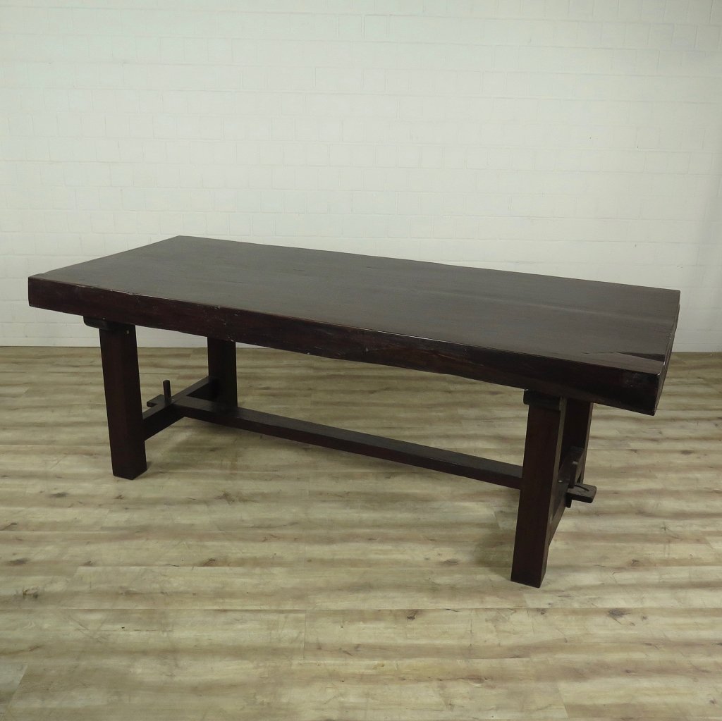 Tisch Esstisch Teakholz Baumstamm 2,21 m x 0,96 m