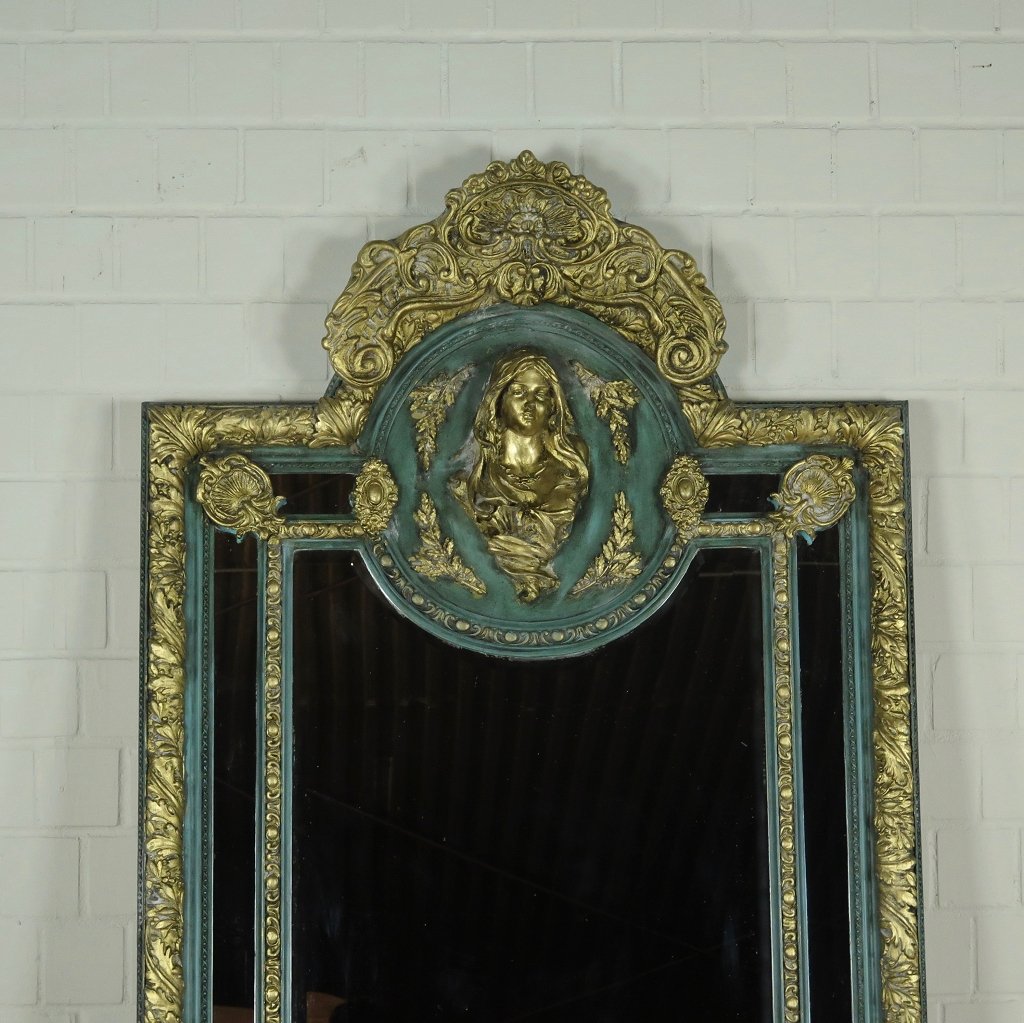 Spiegel Wandspiegel Barock Türkis 1,12 m x 2,17 m