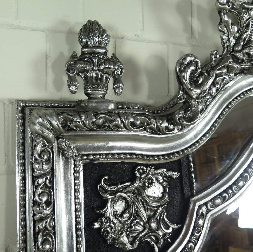 Spiegel Wandspiegel Barock Silber 1,12 m x 2,10 m