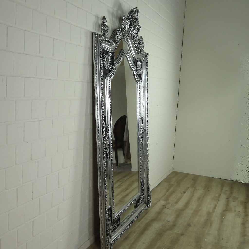 Spiegel Wandspiegel Barock Silber 1,12 m x 2,10 m
