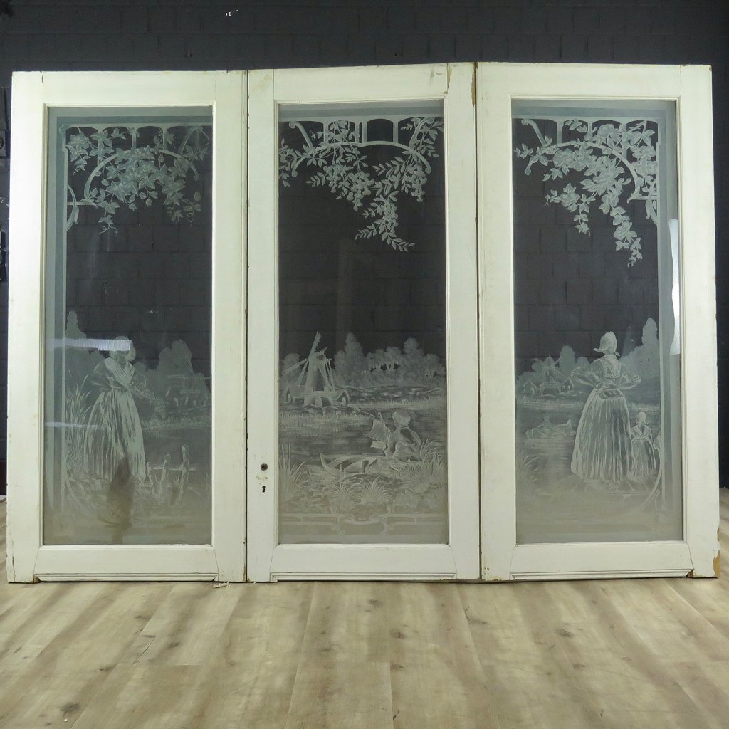 Dreiflügeliges Fenster Jugendstil 1910