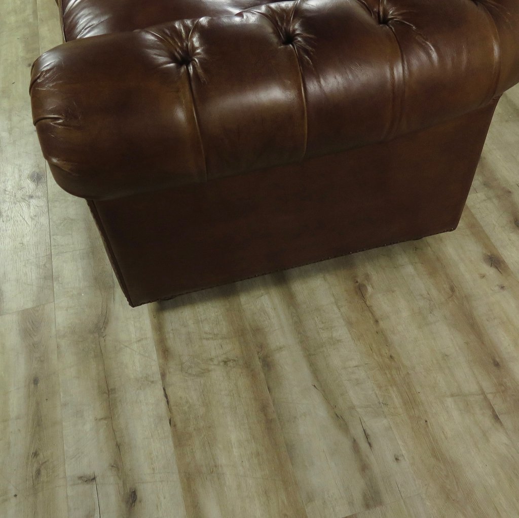 Chesterfield Sofa Couch Leder Brown 2.10 m