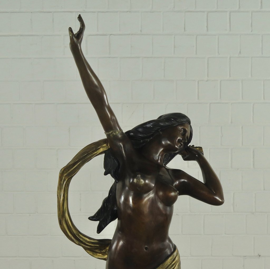 Skulptur Dekoration Dame Bronze 1,78 m
