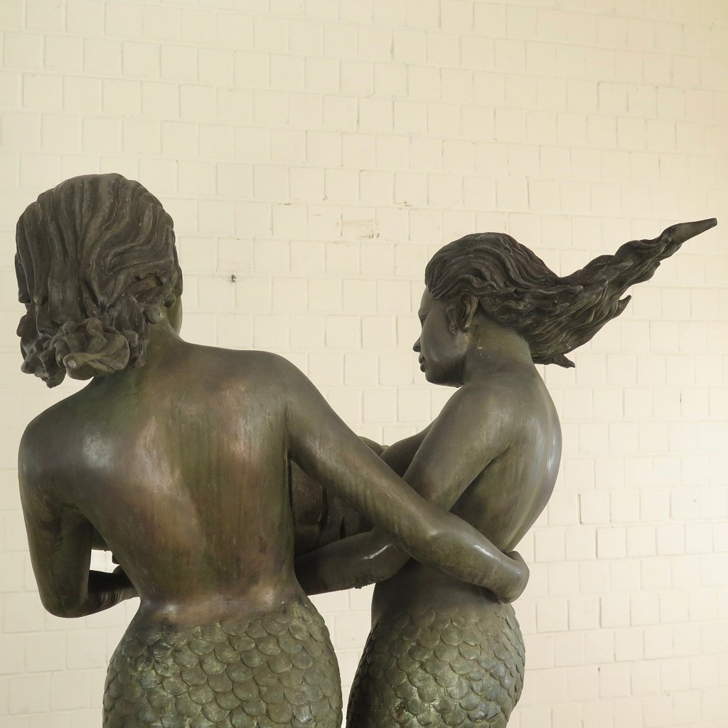 Wasserspeier Meerjungfrauen Bronze 1,90 m