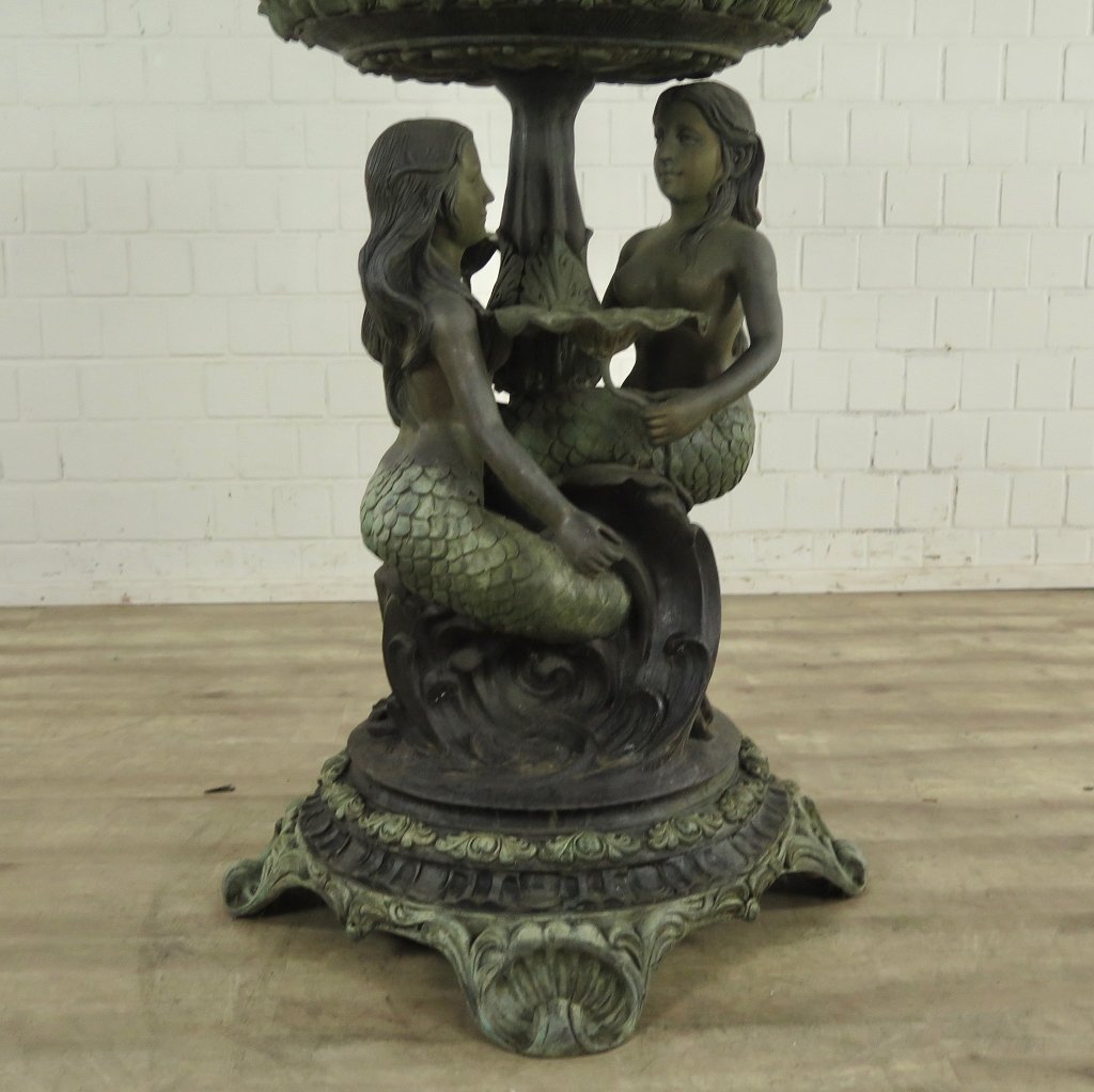 Brunnen Wasserspeier Meerjungfrauen Bronze 1,80 m
