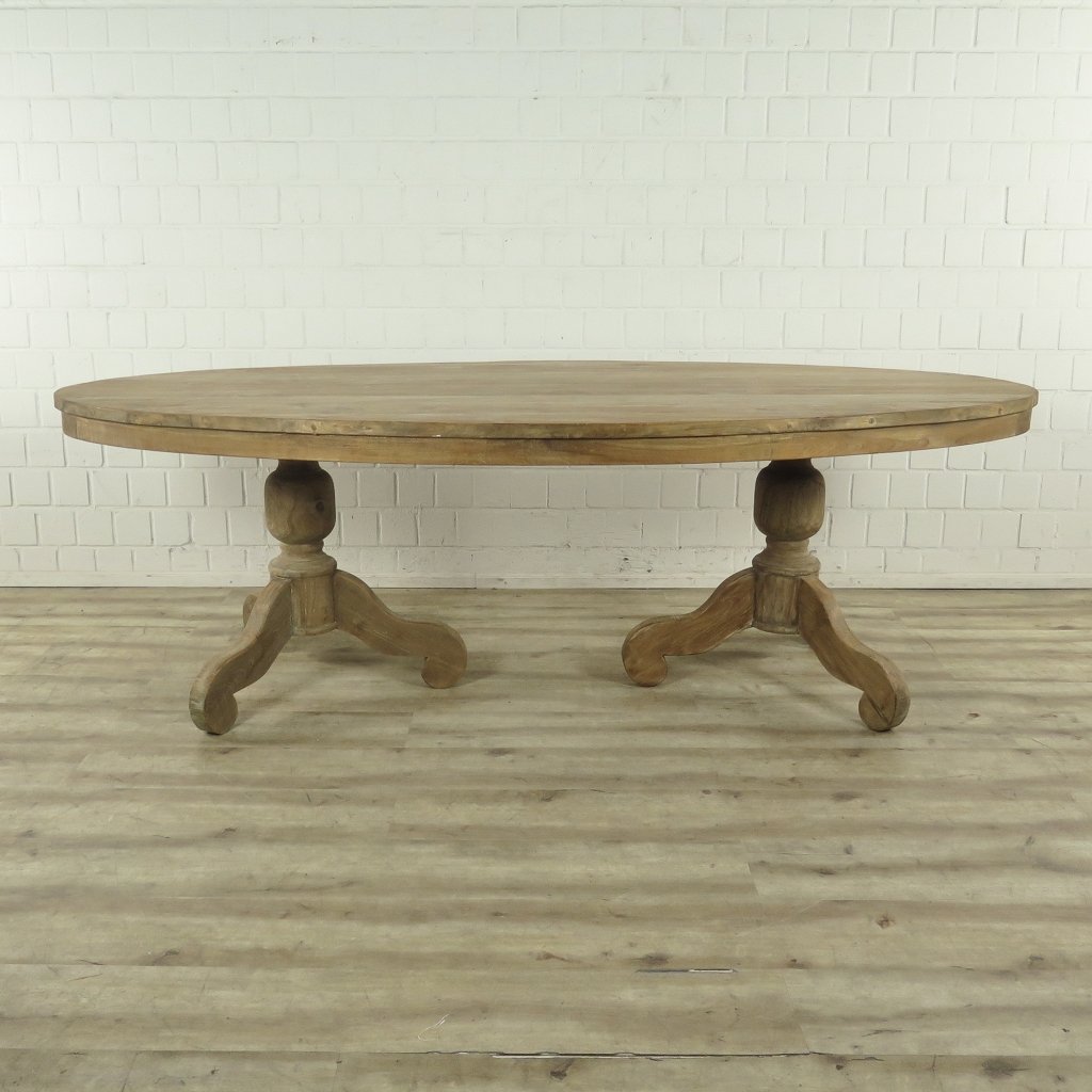 Esstisch Tisch Oval Teakholz 2,40 m x 1,20 m