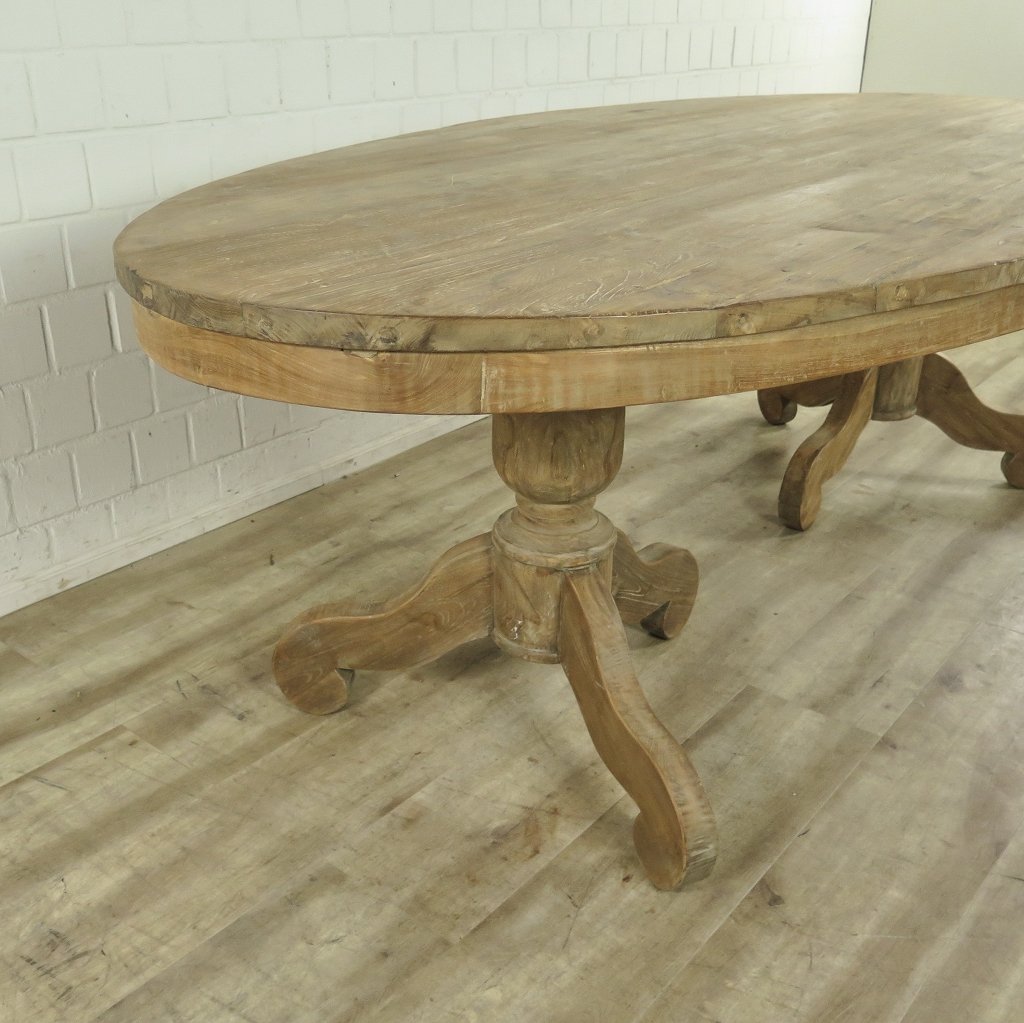 Esstisch Tisch Oval Teakholz 2,40 m x 1,20 m