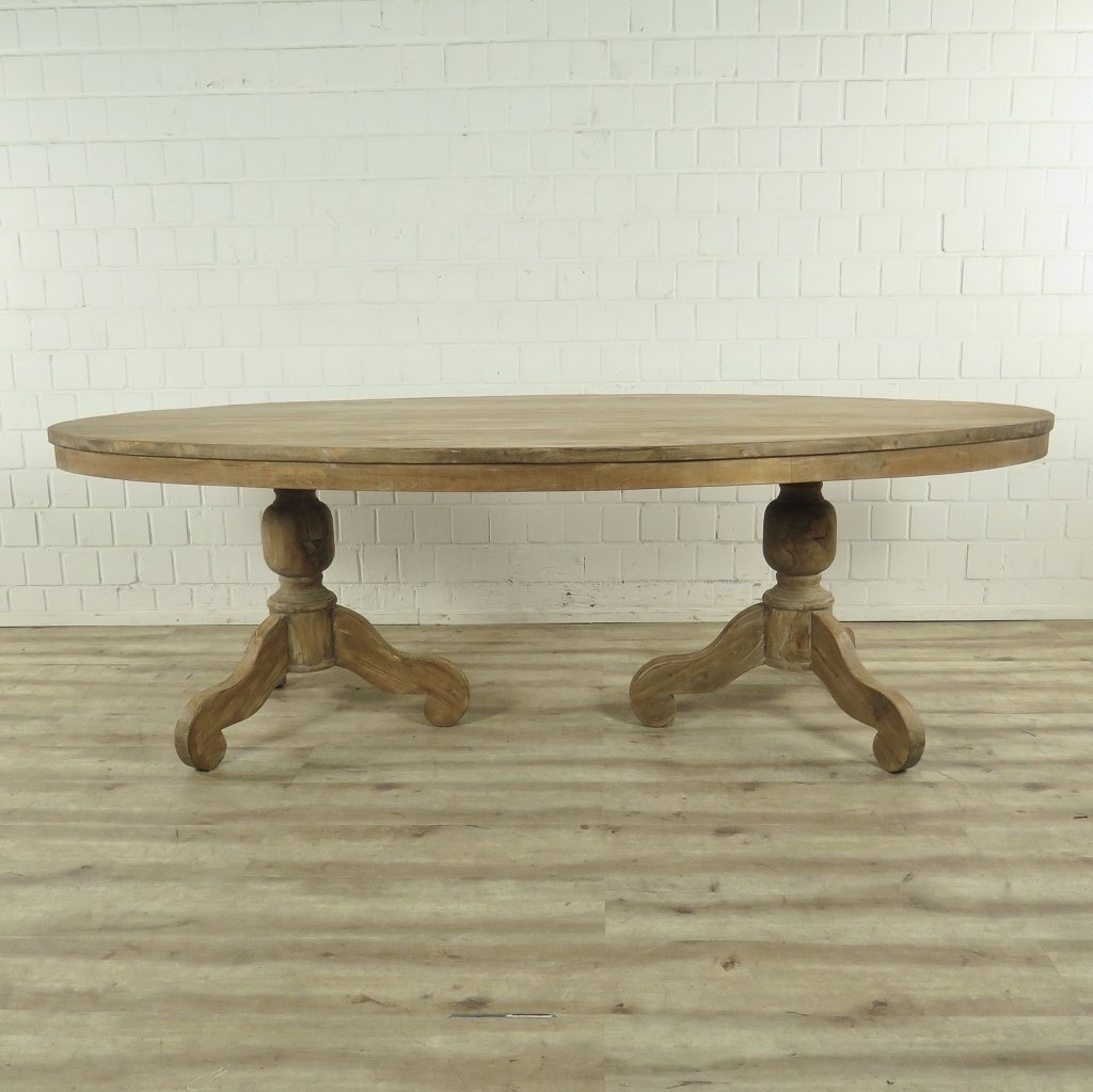 Esstisch Tisch Oval Teakholz 2,40 m x 1,20 m