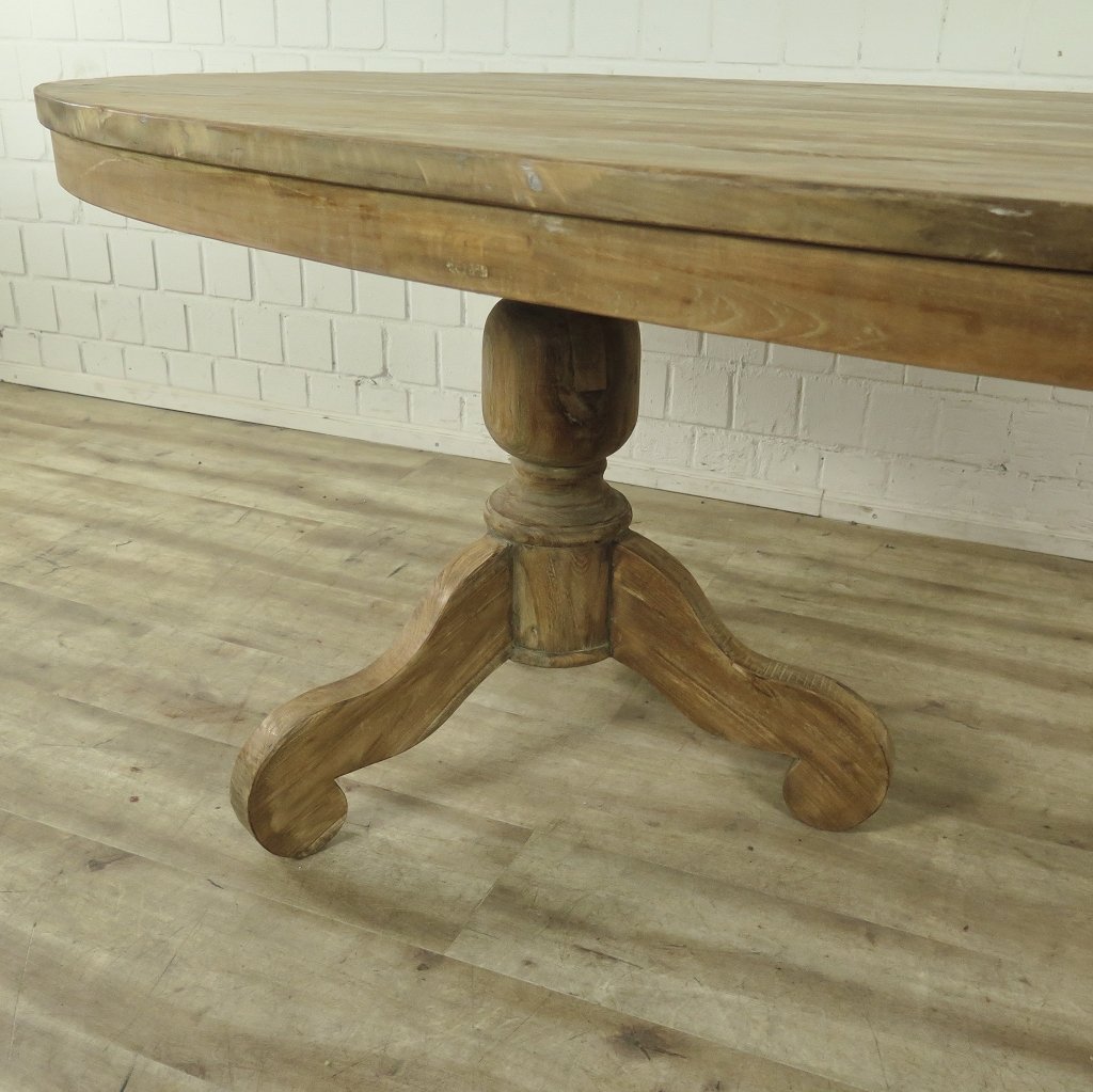 Esstisch Tisch Oval Teakholz 2,40 m x 1,20 m
