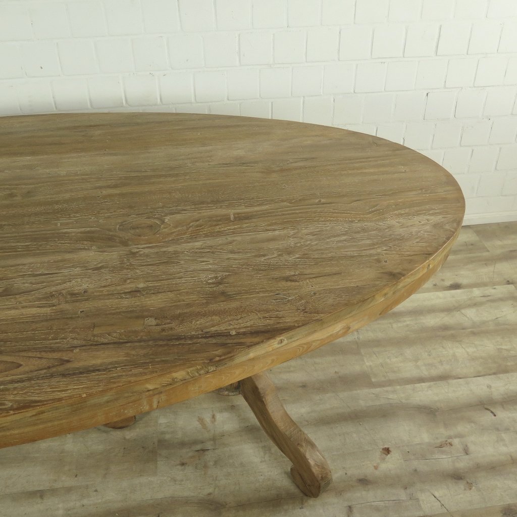 Esstisch Tisch Oval Teakholz 2,40 m x 1,20 m