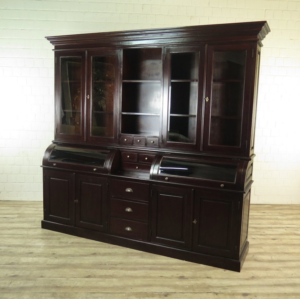 Buffetschrank Vitrine 2,40 m Mahagoni