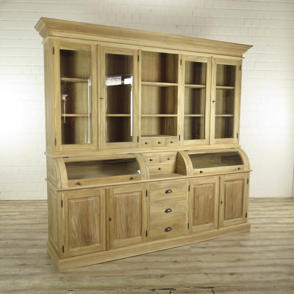 Buffetschrank Vitrine 2,40 m Teakholz