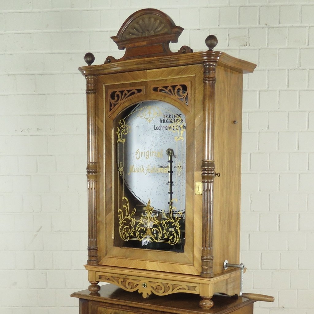 Spieluhr Lochmann Musik-Automat Gründerzeit 1890 Nussbaum