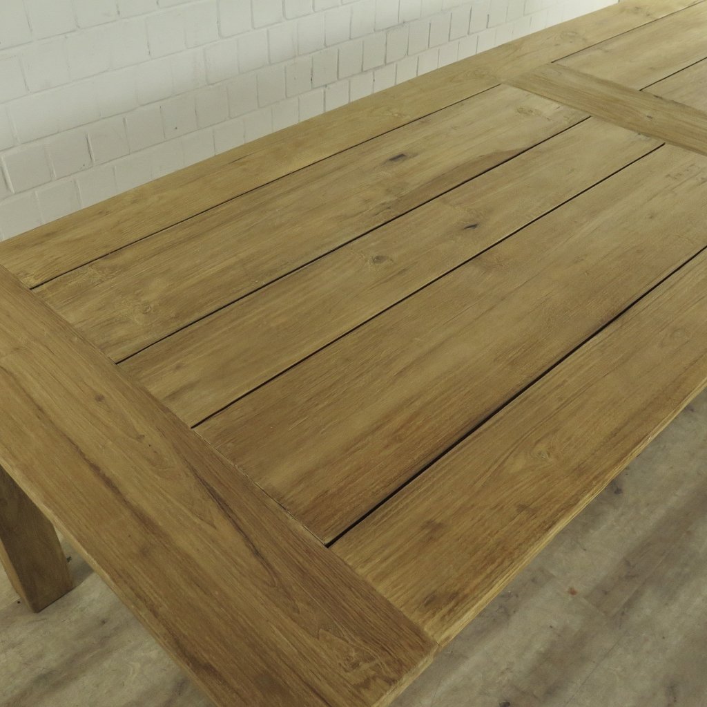 Esstisch Gartentisch Tisch Teakholz 3,00 m x 1,00 m
