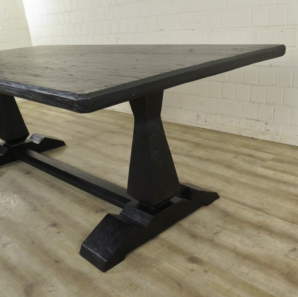 Esstisch Tisch Kiefer Schwarz 2,20 m x 1,05 m