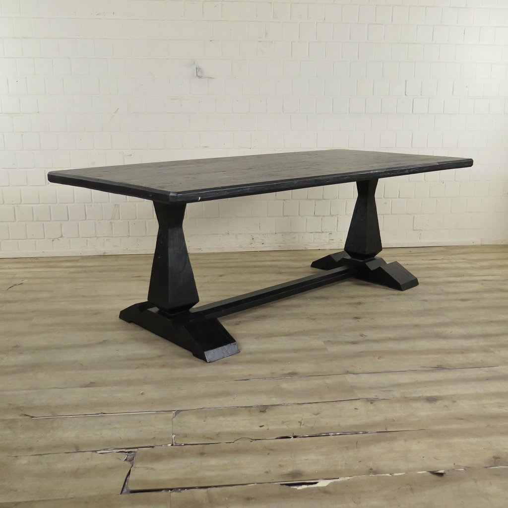 Esstisch Tisch Kiefer Schwarz 2,20 m x 1,05 m