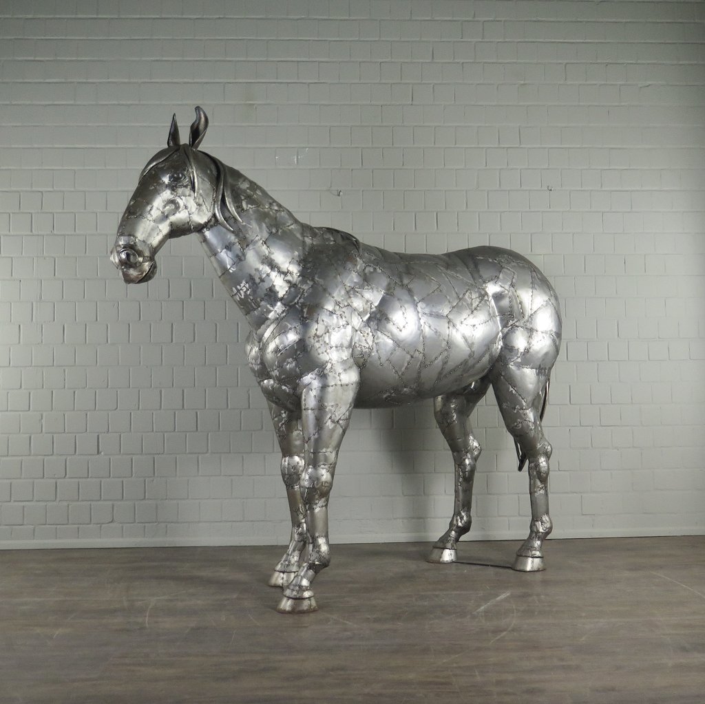 Skulptur Dekoration Pferd Metall 2,03 m