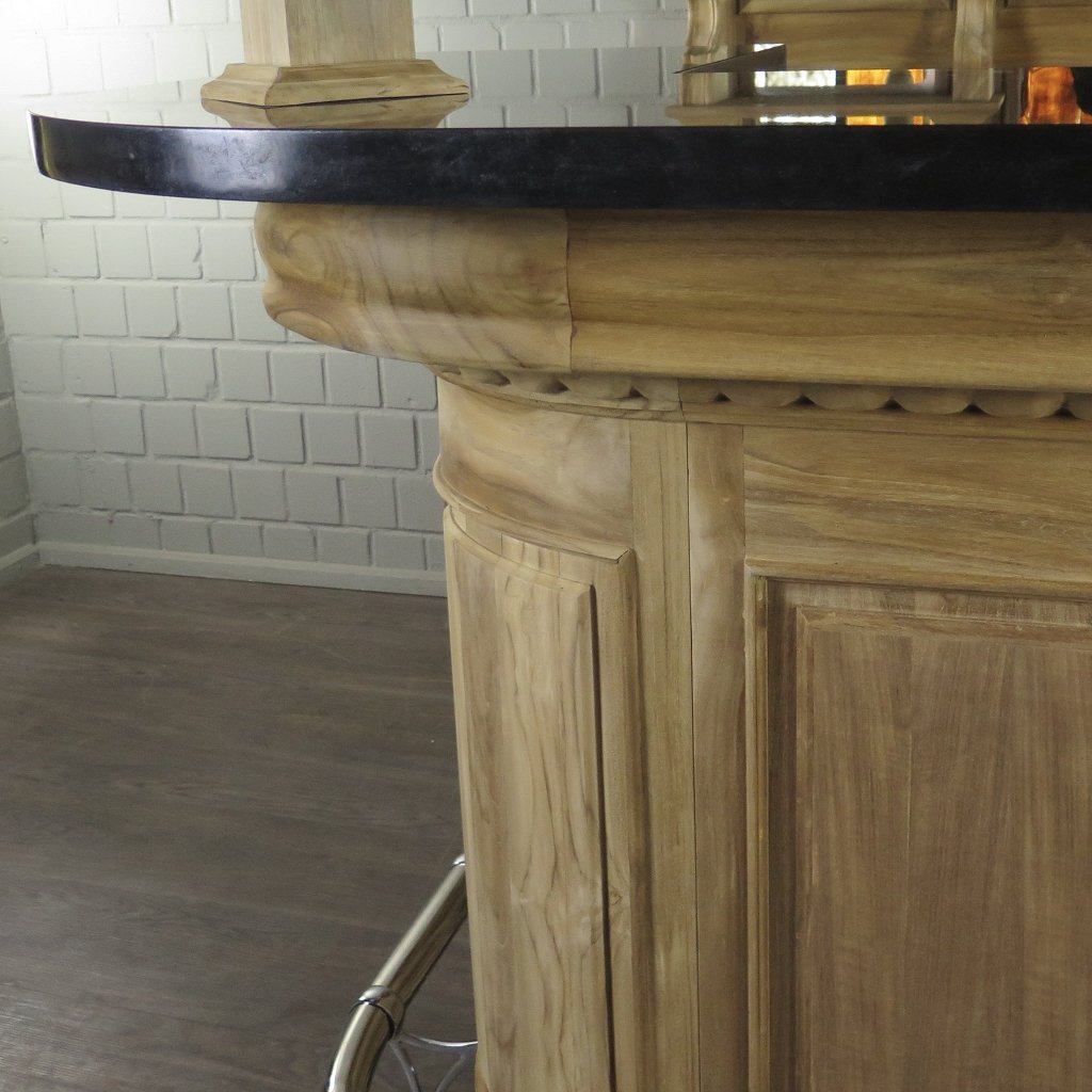 Hausbar Theke Teakholz 2,06 m