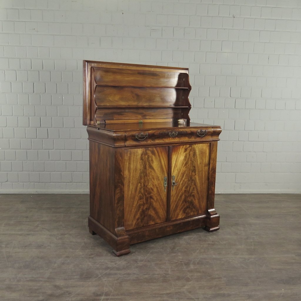 Anrichte mit aufklappbaren Regal Biedermeier 1830 Mahagoni