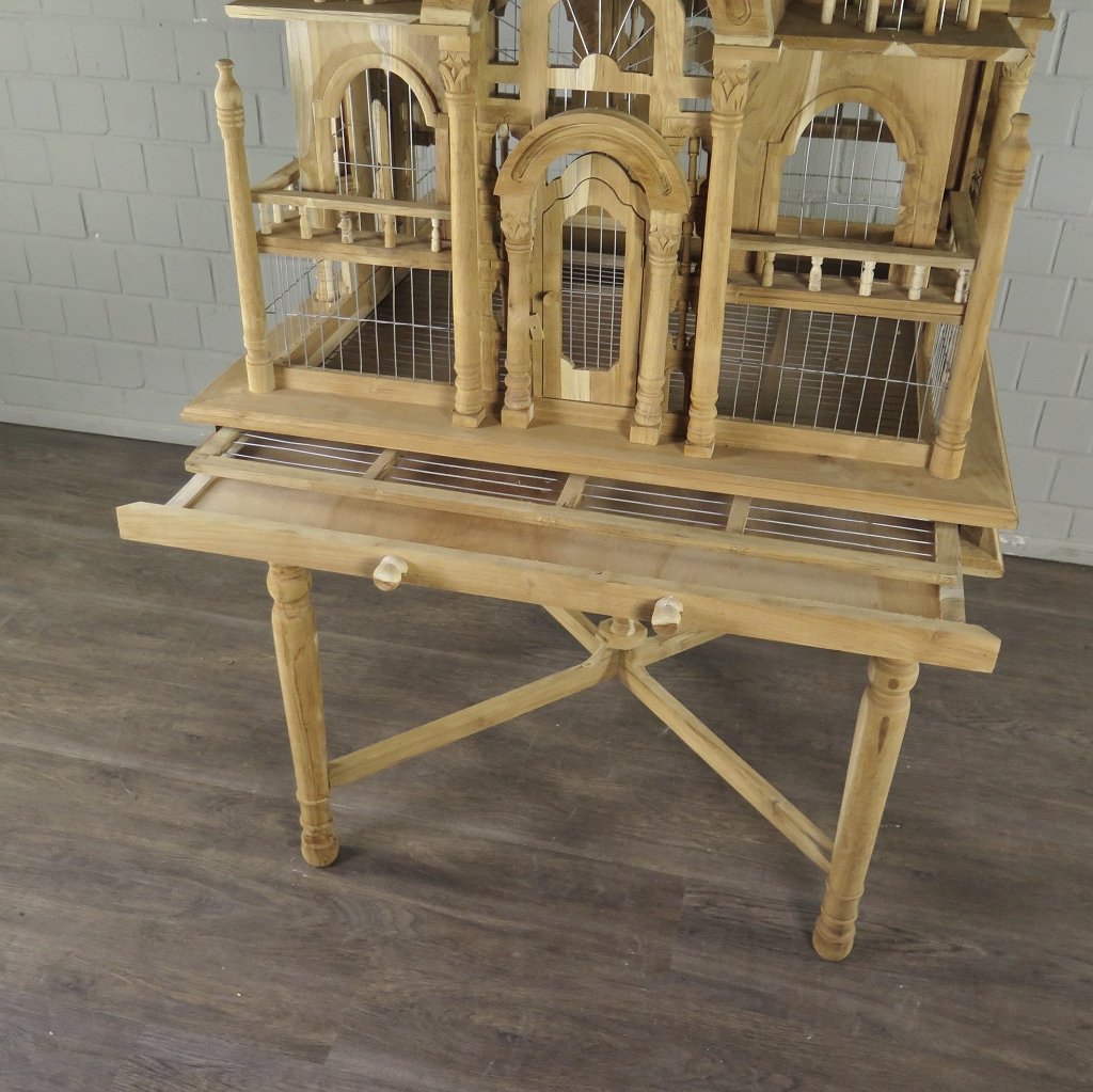 Vogelkäfig Vogelpalast Vogelhaus Teakholz 2,35 m
