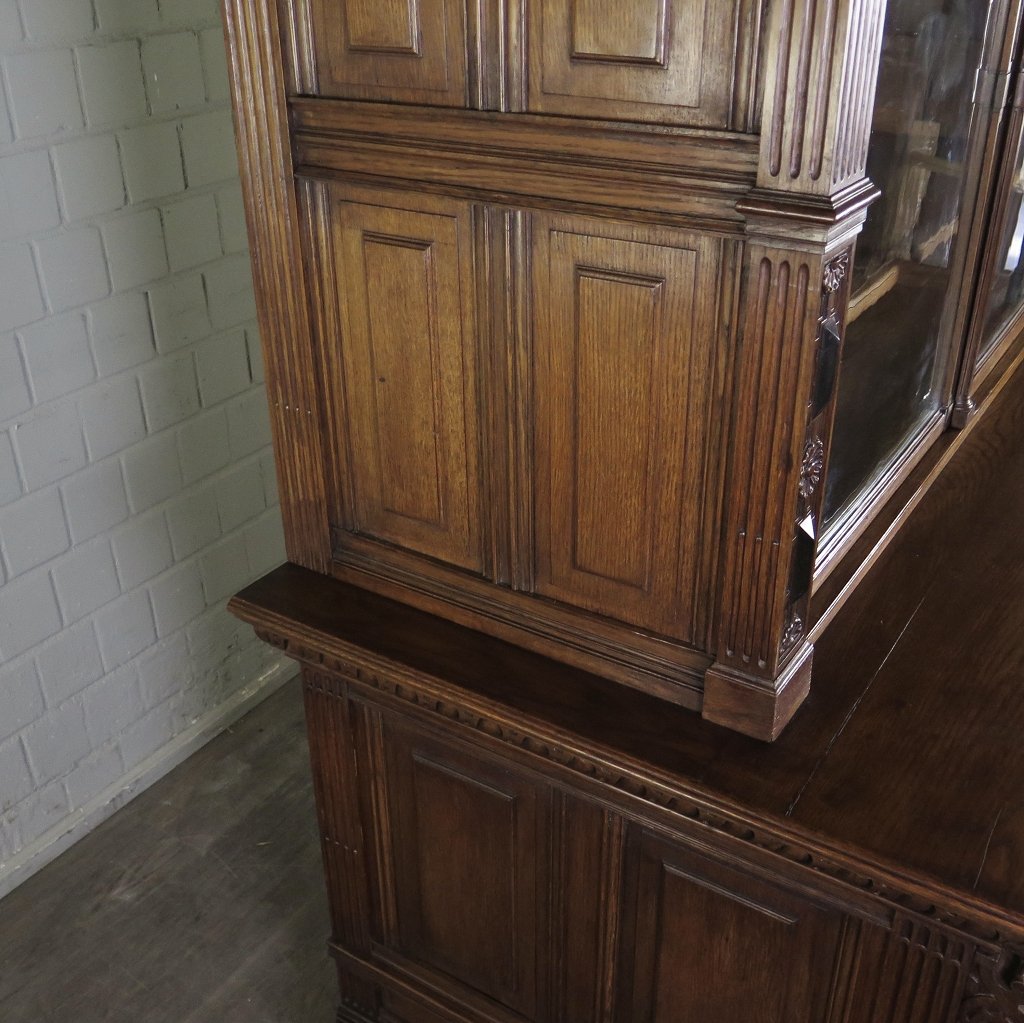 Vitrine Buffetschrank Schrank Gründerzeit 1880 Eiche