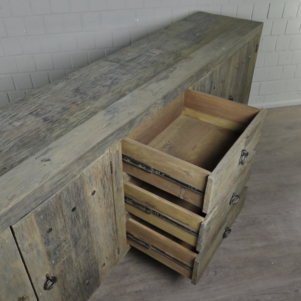 Sideboard TV-Möbel Teakholz 2,40 m 