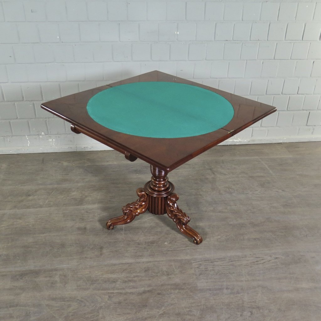 Klapptisch Spieltisch Beistelltisch Biedermeier 1860 Mahagoni