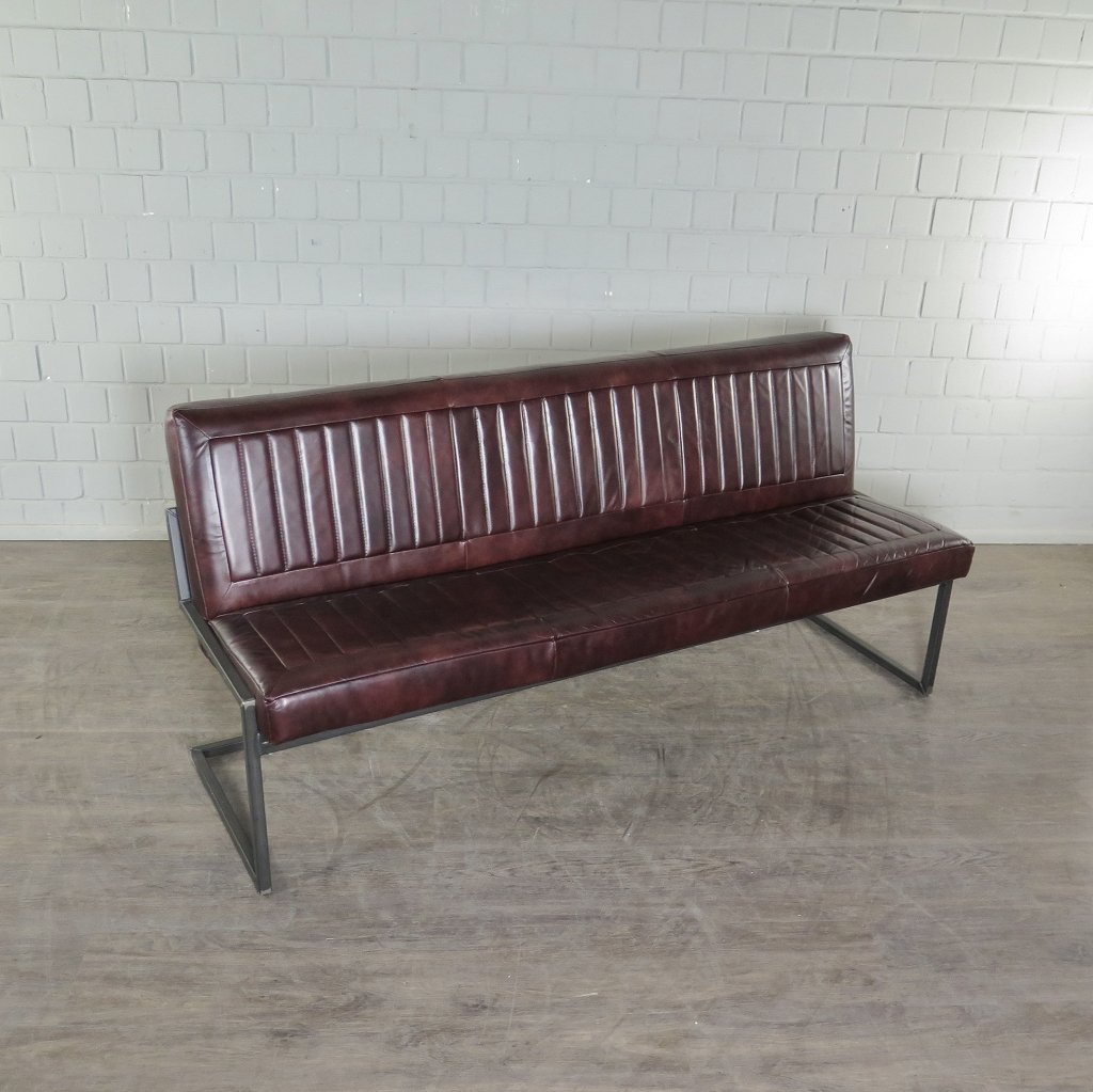 Bank Sitzbank Industrial Design Leder 1,85 m