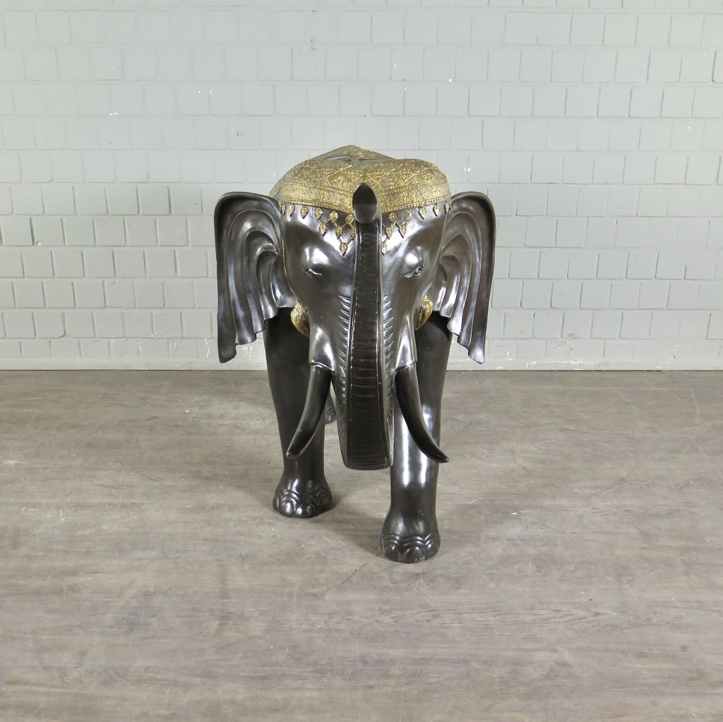 Skulptur Dekoration Elefant 1,02 m Bronze