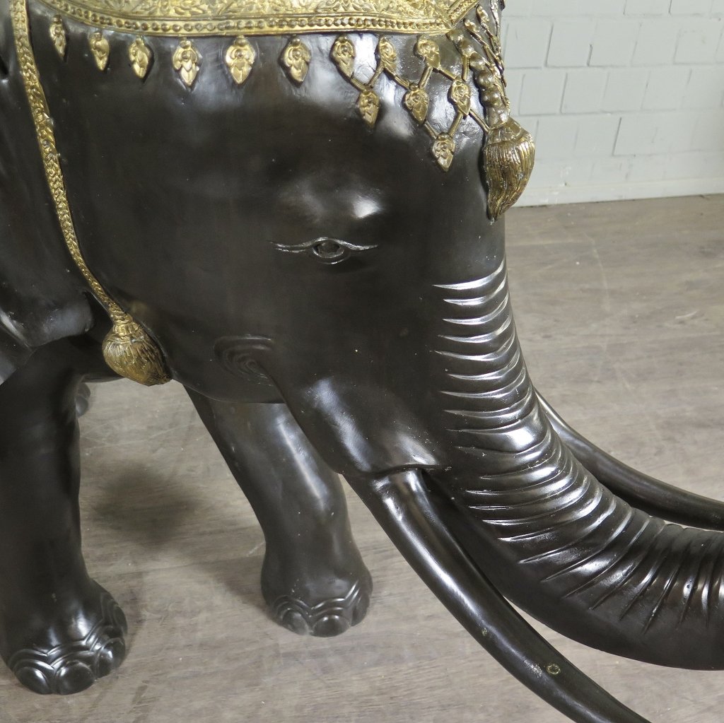 Skulptur Dekoration Elefant 1,02 m Bronze