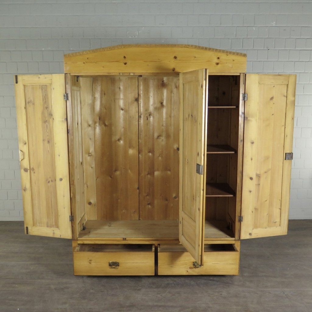 Schrank Kleiderschrank Jugendstil 1910 Kiefer