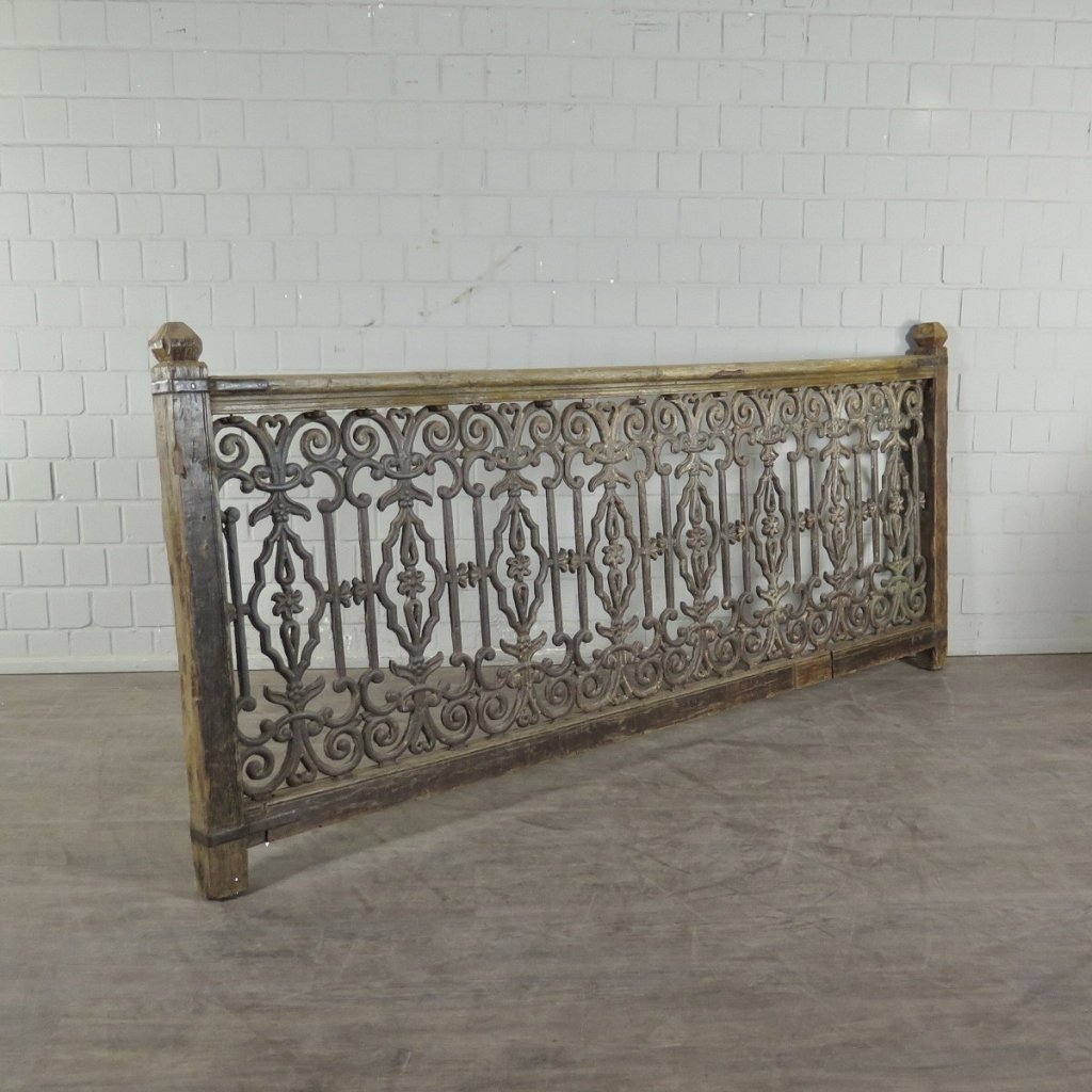 Balustrade 2,46 m Jugendstil 1910 Teakholz