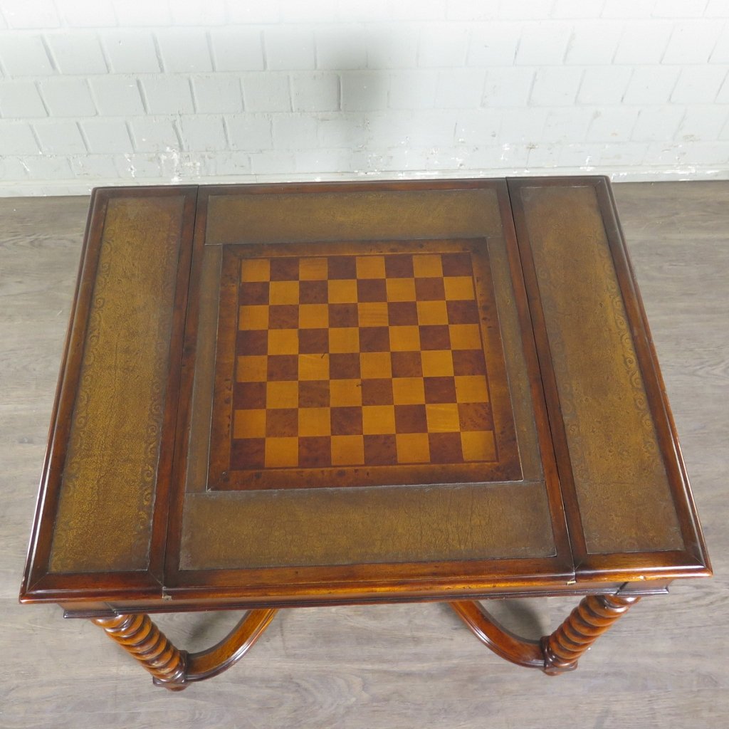 Spieltisch Schach Dame Backgammon 0,87 m Nussbaum